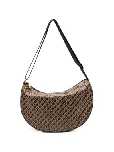 Gherardini Monogram-print Shoulder Bag In Gray