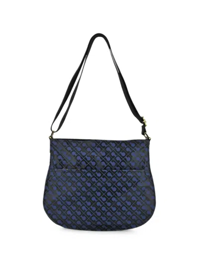 Gherardini Monogram-print Shoulder Bag In Blue