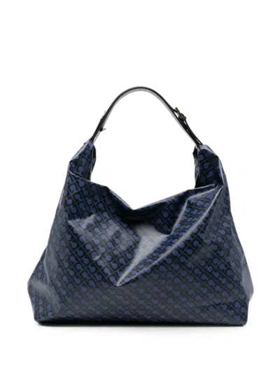 Gherardini Monogram-print Tote Bag In Black