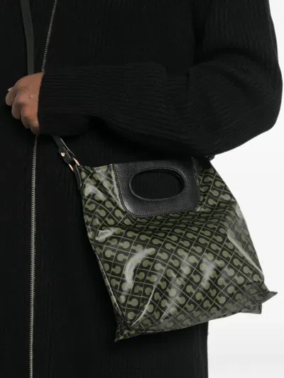 Gherardini Monogram-print Tote Bag In Green
