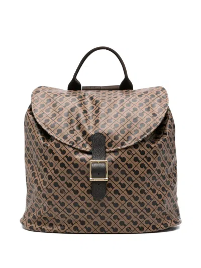 Gherardini Patterned Backpack In Brown