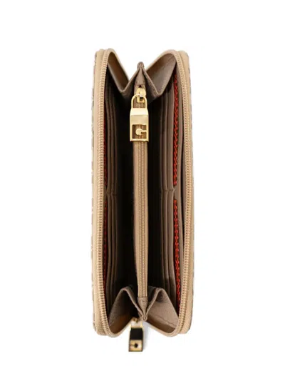 Gherardini Patterned Zip-up Wallet In Neutral