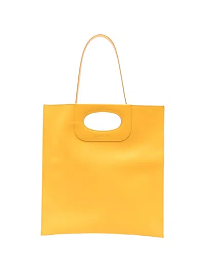 Gherardini Piattina Cut-out-handle Clutch Bag In Black