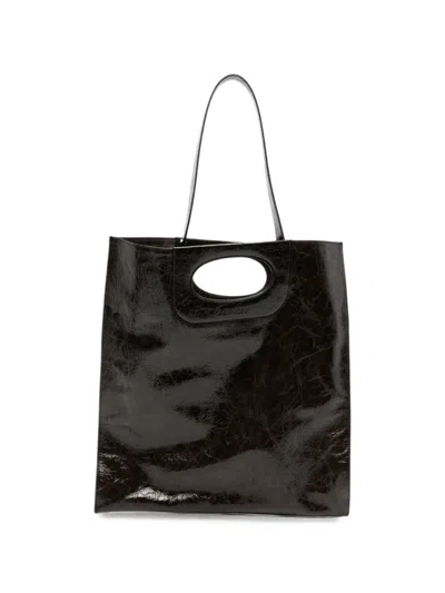 Gherardini Piattina Leather Tote Bag In Pink