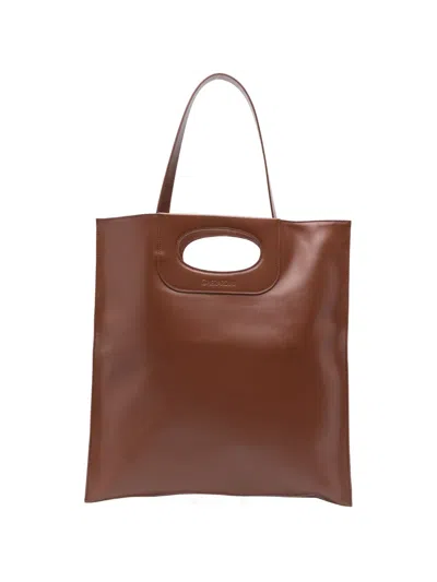 Gherardini Piattina Logo-embossed Leather Clutch Bag In Blue