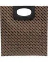 Gherardini Piattina Monogram-attern Tote Bag In Brown