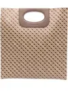 Gherardini Piattina Logo-pattern Tote Bag In Neutral