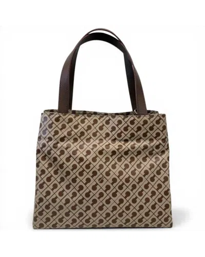 Gherardini Softy Women's Handbag Tobacco/small With Softy Fabric Shoulder In White