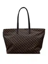Gherardini Beige Shopper Bag With Geometric Pattern In Sand