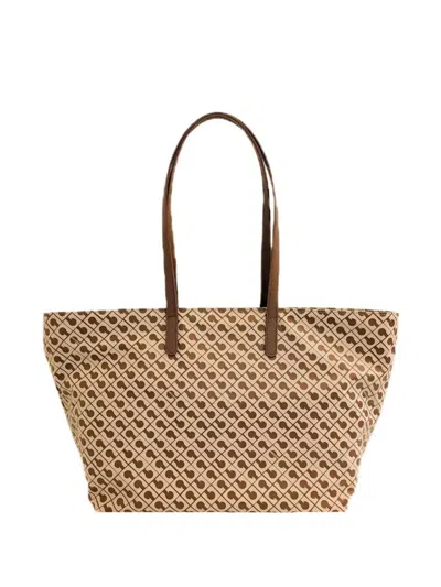 Gherardini Zip-up Tote Bag In Brown