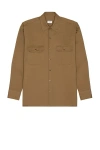 Ghiaia Cashmere Cotton Working Shirt In Cacao