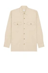 Ghiaia Cashmere Cotton Working Shirt In Sand
