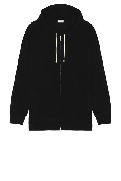 Ghiaia Cashmere Hoodie Full Zip In Black