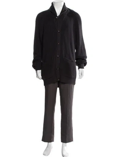 Pre-owned Ghiaia Cashmere Open Front Long Sleeve Cardigan In Multi