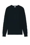 Ghiaia Cashmere Wool Cable Knit Pescatore Sweater In Blue
