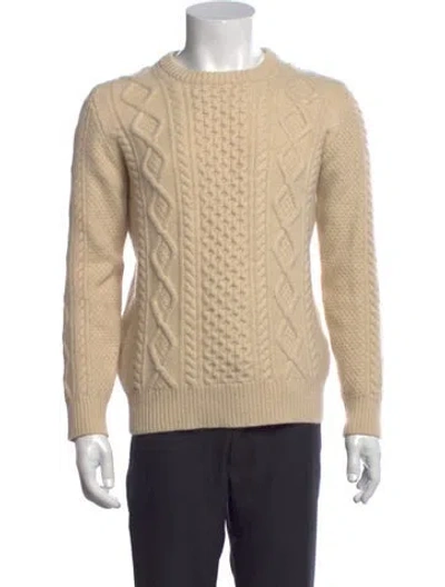 Pre-owned Ghiaia Cashmere Wool Crew Neck Pullover In Neutrals