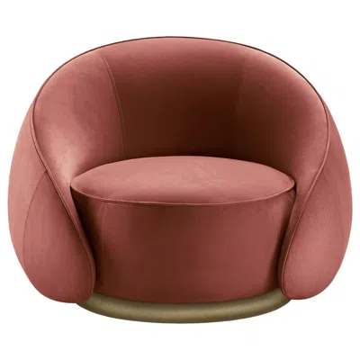Pre-owned Ghidini 1961 Abbracci Circular Red Armchair By Lorenza Bozzoli