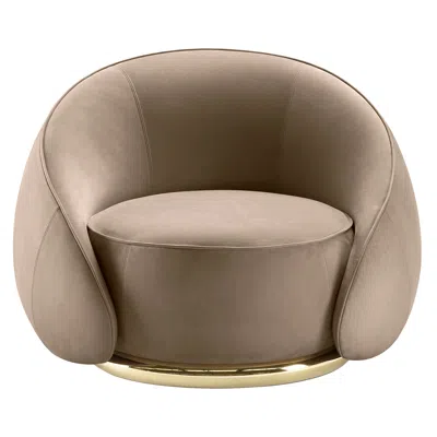 Pre-owned Ghidini 1961 Abbracci Taupe Armchair By Lorenza Bozzoli In Brown