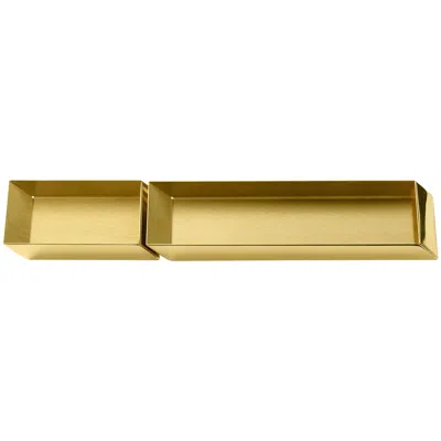 Pre-owned Ghidini 1961 Axonometry Office Set In Brass By Elisa Giovanni In Brown