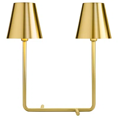 Pre-owned Ghidini 1961 Bio Table Lamp In Satin Brass Finish In Sand