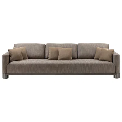 Pre-owned Ghidini 1961 Bold 3-seat Sofa In Fabric With Black Gold Base By E. Giovannoni