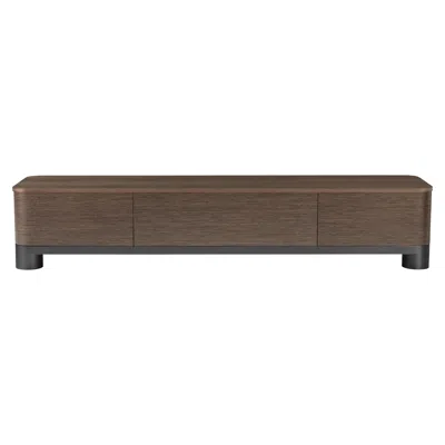 Pre-owned Ghidini 1961 Bold Living Cabinet In New Lime Wood With Black Gold Legs By Elisa Giovannoni