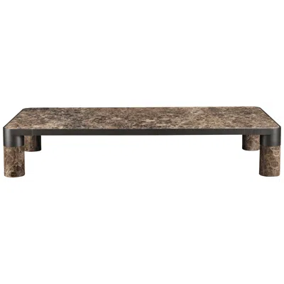 Pre-owned Ghidini 1961 Bold Medium Coffee Table In Marble Top And Black Gold, E.giovannoni