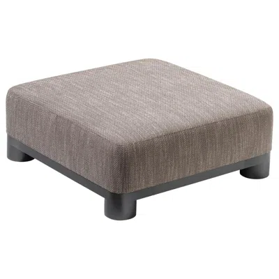 Pre-owned Ghidini 1961 Bold Ottoman In Fabric With Black Gold By E. Giovannoni