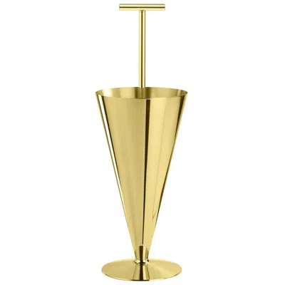Pre-owned Ghidini 1961 Butler Satin Brass Umbrella Stand By Richard Hutten In Sand