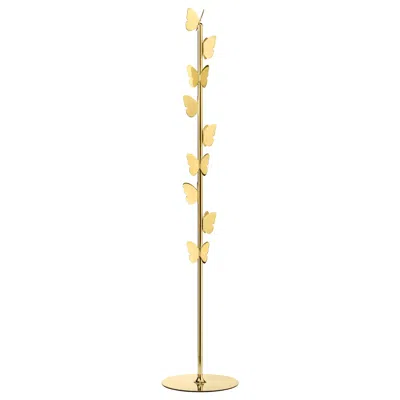 Pre-owned Ghidini 1961 Butterfly Coat Rack In Polished Brass In Orange