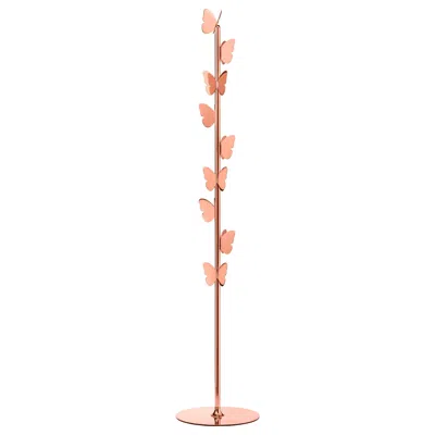 Pre-owned Ghidini 1961 Butterfly Coat Rack In Rose Gold Finish In Red