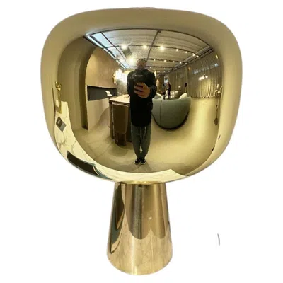 Pre-owned Ghidini 1961 Contemporary Table Lamp Brass And Metalized Glass Branch Creative In Sand