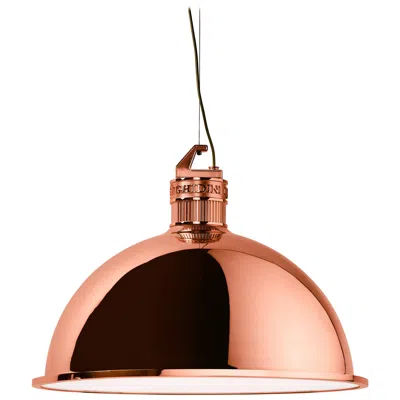 Pre-owned Ghidini 1961 Factory Large Suspension Light In Copper By Elisa Giovanni In Orange