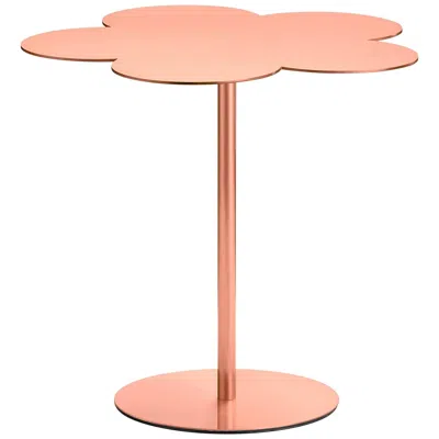Pre-owned Ghidini 1961 Flowers Large Side Coffee Table In Rose Gold Finish In Red