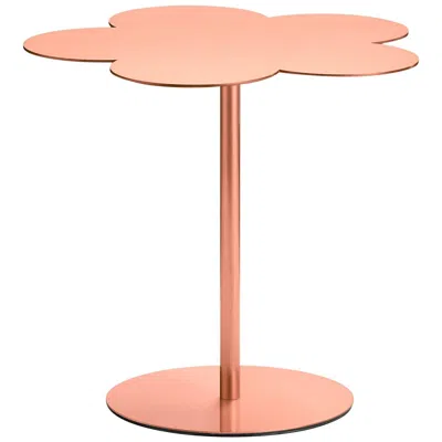 Pre-owned Ghidini 1961 Flowers Medium Side Coffee Table In Rose Gold Finish In Red