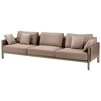 Pre-owned Ghidini 1961 Frame 3-seat Sofa With Arms In Cuoio Leather By Stefano Giovannoni In Multi