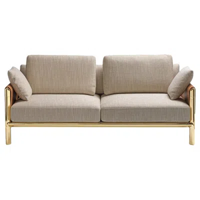 Pre-owned Ghidini 1961 Frame Beige 2-seater Sofa In Brown