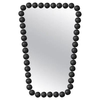 Pre-owned Ghidini 1961 Gioiello Black-finished Trapezoid Wall Mirror By Nika Zupanc In Gray
