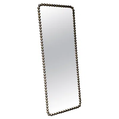 Pre-owned Ghidini 1961 Gioiello Burnished Brass Free Standing And Floor Mirrors By , Italy In Gray