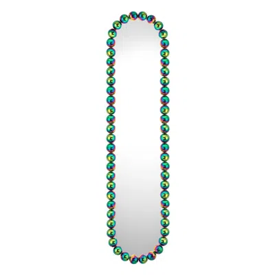 Pre-owned Ghidini 1961 Gioiello Oval Wall Mirror By Nika Zupanc In Gray