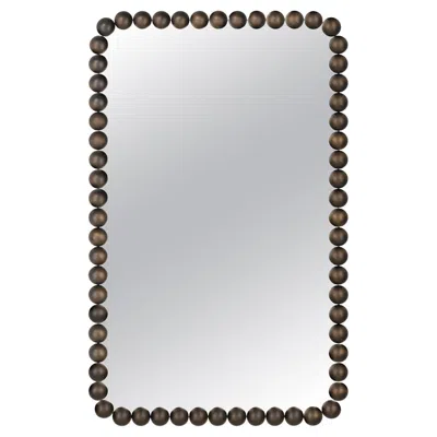 Pre-owned Ghidini 1961 Gioiello Rectangular Small Bronze Mirror By Nika Zupanc In Gray