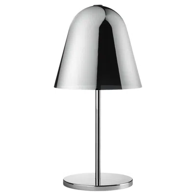 Pre-owned Ghidini 1961 Helios Silvery Metal & Glass Table Lamp By Branch Creative In Transparent