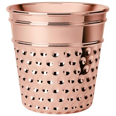 Pre-owned Ghidini 1961 Here Ice Bucket In Copper Finish By Studio Job In Sand