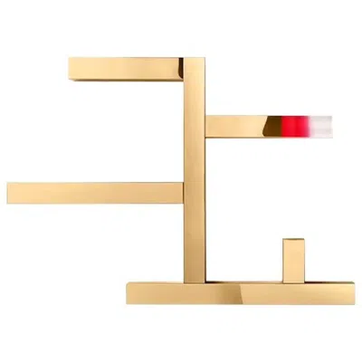 Pre-owned Ghidini 1961 Incrocio Shelves In Polished Gold Finish