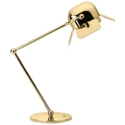 Pre-owned Ghidini 1961 Italian Design  Flamingo Brass Table Lamp In Sand