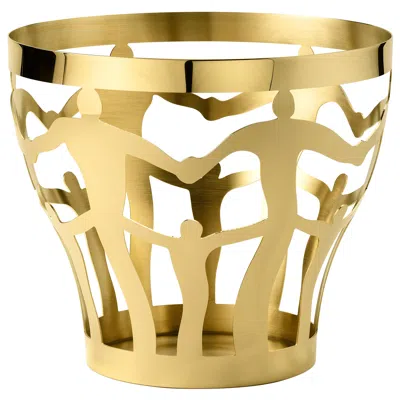 Pre-owned Ghidini 1961 Large Bowl In Polished Brass By Andrea Branzi In Sand