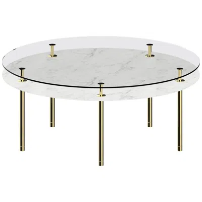 Pre-owned Ghidini 1961 Large Legs Round Table In Carrara White By Paolo Rizzatto