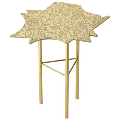 Pre-owned Ghidini 1961 Le Ninfee Right Side Table In Brass By Alessandro Mendini In Sand