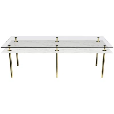 Pre-owned Ghidini 1961 Legs Dining Table In Carrara White By Paolo Rizzatto