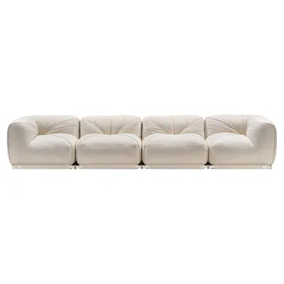 Pre-owned Ghidini 1961 Leisure 4-seater White Sofa By Lorenza Bozzoli By